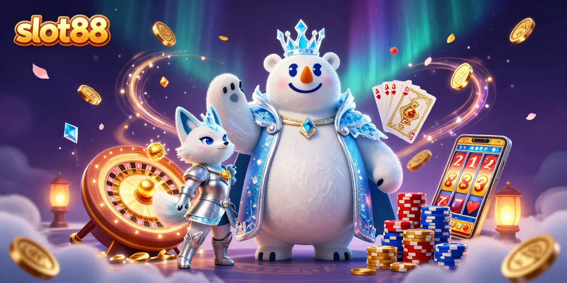Permainan slot88 dengan elemen jackpot dan keajaiban kasino dalam ilustrasi 3D yang menakjubkan