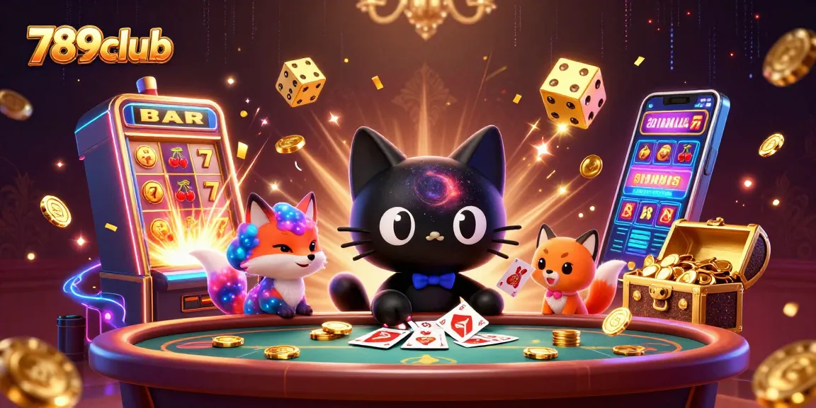 Engage with thrilling 789club action, surrounded by vivid 3D casino elements and cosmic charm.