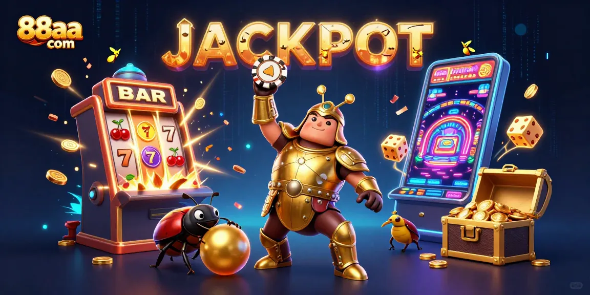 Experience thrilling wins at 88aa com with vibrant casino elements and jackpot celebrations!