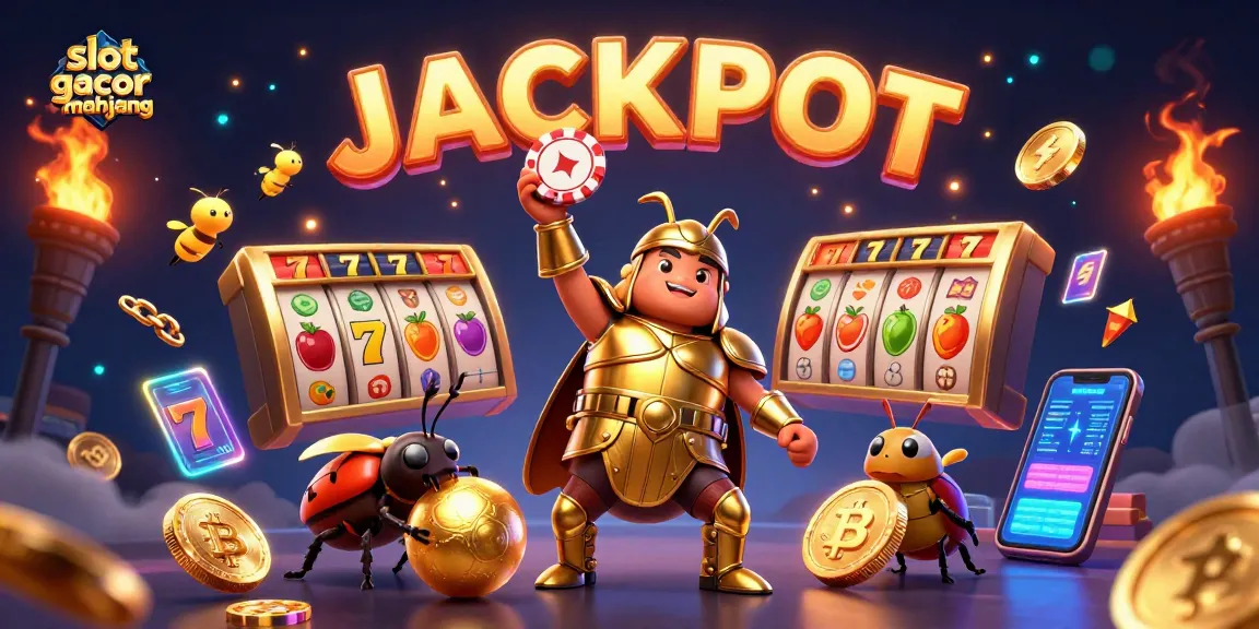Engage with slot gacor mahjong in a thrilling 3D scene featuring vibrant characters and casino elements.